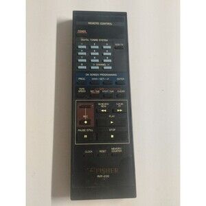 OEM Fisher RVR-4100 VCR Remote Control - Tested & Works